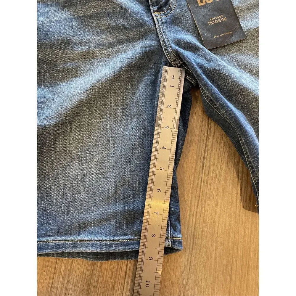 Lee Shorts Womens 25‎ Bermuda Denim Jean Medium Blue Wash 100% Cotton Made n USA